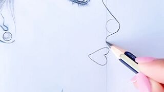 Draw a side face◉⁠‿⁠◉Muntaha Drawing Accademy