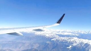 Beautiful view of nature in airplane