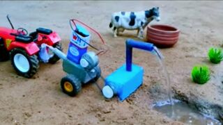 Diy submersible tractor motor machine| science project |