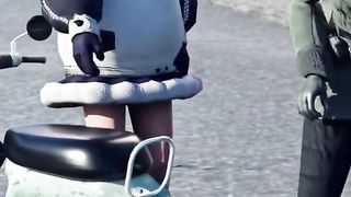 Scooter and water drum