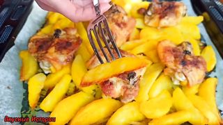 ХРУСТЯЩАЯ КАРТОШКА с КУРИЦЕЙ в духовке