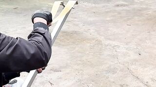 Ugly Handmade Bamboo Slingshot #shorts #carft #bamboo (5).