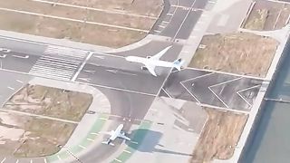 Beautiful footage of the plane landing
