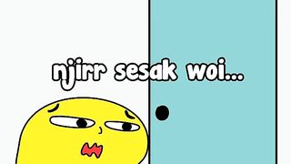 Antri di toilet kebelet kencing -Animasi Lucu