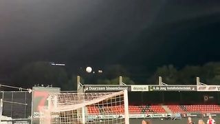 An epic goal during a football match