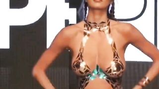 Beauties in swimsuits made of duct tape