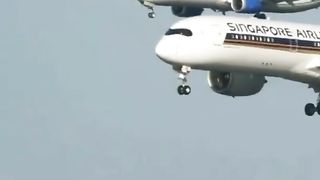 Two planes are landing at the same time.