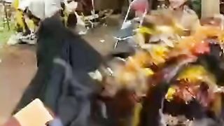 Niat banget barongnya.. kyknya gemesh bgt sama mbaknya..????????