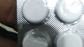 Panadol half tablet in packing.