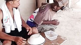 Nigerians people with food ha
