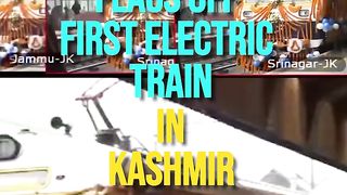 PM Modi Flags Off First Electric Train In Kashmir.