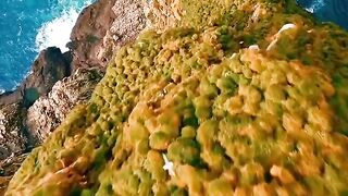 4k landslide drone shot video
