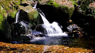 relax keep calm small waterfall