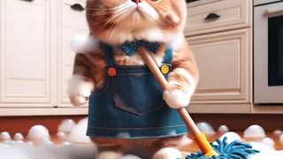 Cat cleaning