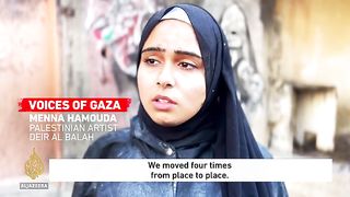 Gaza street artist draws on walls to express pain and calls for peace