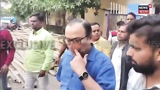 থানার সামনে বিক্ষোভ অবস্থানে কুণাল ঘোষ