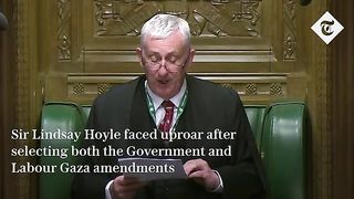 'Shameful': Sir Lindsay Hoyle heckled for breaking precedent with Gaza amendments