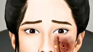 ASMR Treatment of Venomous CentipedeBite Girl Animation|
