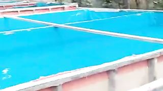 Kolam PENDEDERAN lele ukuran 3x6 rangka baja ringan namun terpalnya sudah tua