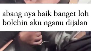 nyepong pacar di grabcar