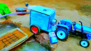 How to make diy construction tractor| science project |