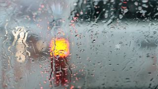 Window on a rainy day