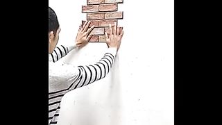 3D Stereo Wall Stickers Self-adhesive Wallpaper Brick Pattern