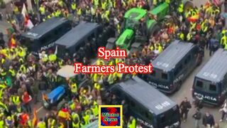 Hundreds of farmers have driven their tractors into Madrid as part of ongoing protests