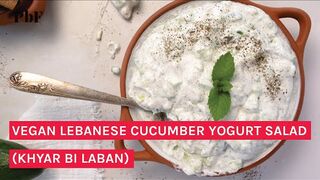 Vegan Cucumber Yogurt Salad ( Khyar bi Labab)