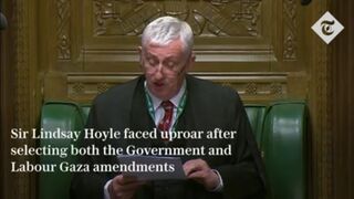 Shameful': Sir Lindsay Hoyle heckled for breaking precedent with Gaza amendments