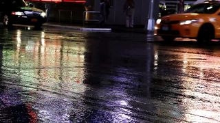 Traffic on a rainy
