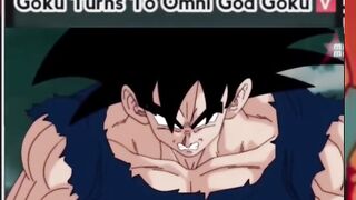 Goku turns io Omni god goku-close eyes #dragonball #edit