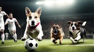 funny dogs foot soccer awesome