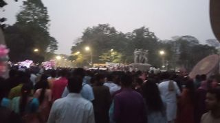 Valentine's day crowd on Dhaka university TSC area