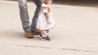 Teaching my 1 year old daughter how to walk