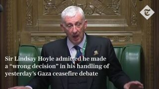 Sir Lindsay Hoyle admits he made 'wrong decision' on Gaza ceasefire vote