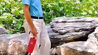 A cane that transforms into a small chair