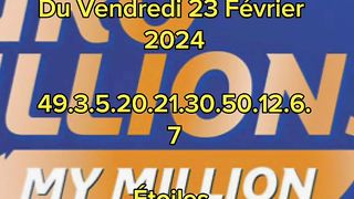 Pronostic pour l’euro millions du vendredi 23 Février 2024