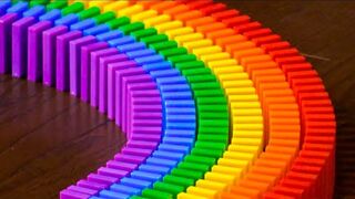 250,000 DOMINOES - Most Relaxing_Satisfying Domino Falldown Compilation (No Music)