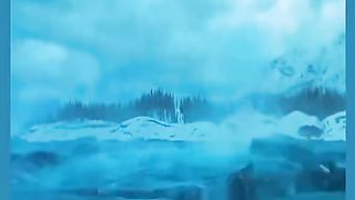 MAN DOG SNOW