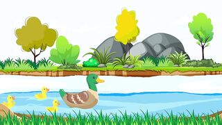 Duck with Babies animated