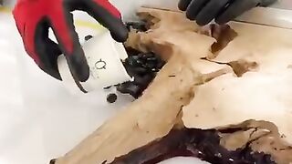 Black Sand Beach DIY Epoxy resin table #DIY #satisfying #3D #resin #art