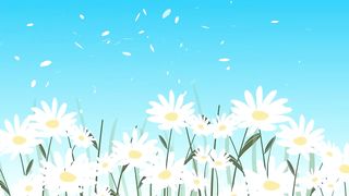 Spring White Kids Cartoon
