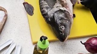 A large barbequed fish