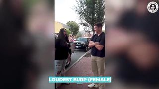 The girl with the loudest burp in the world