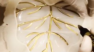 How to make Resin tray  _ maple leaf tray _ Resin Art????
