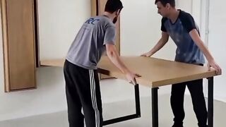 Portable table stool for those with tight space