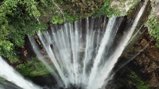 impressive deep waterfall