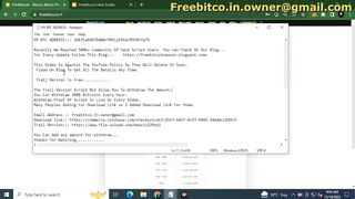 Freebitco.in 10000 Roll Hack Script With Live Withdraw proof | Transaction link | 19-DEC-2022