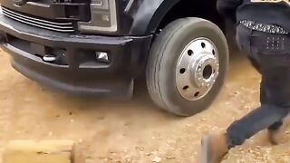 Nearly got into an accident with his own car